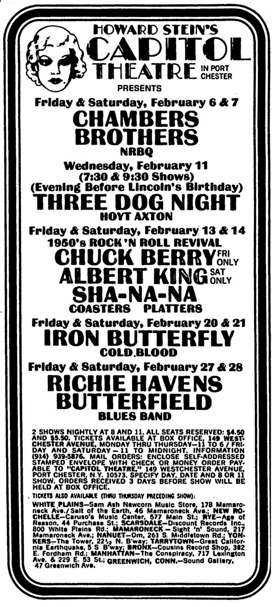 Three Dog Night's Concert & Tour History Concert Archives