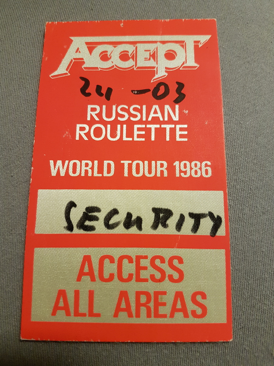 Mar 24, 1986 Russian Roulette World Tour at Oberschwabenhalle