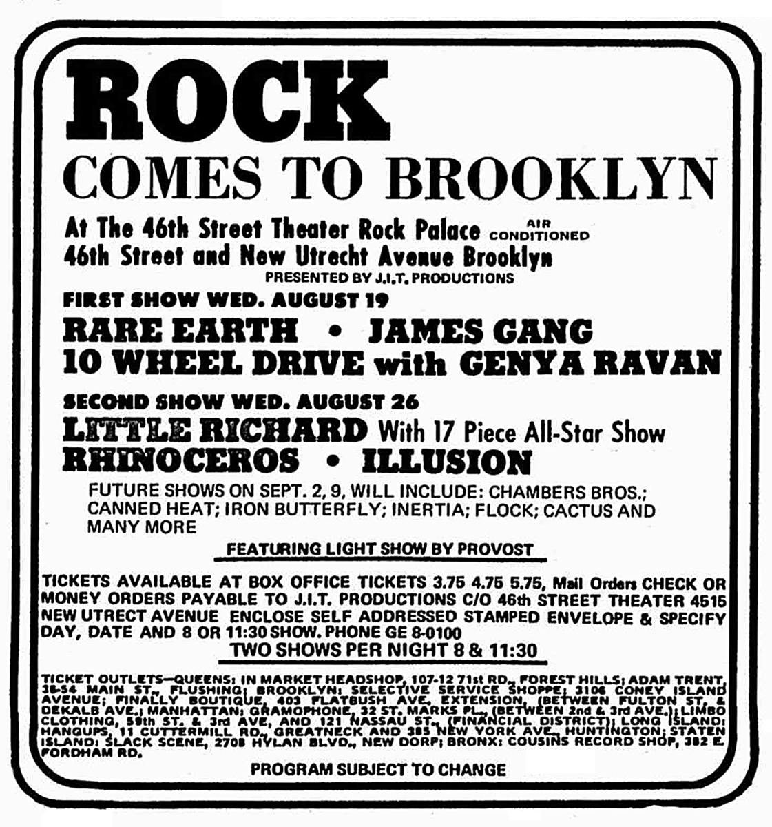 rare earth Concert & Tour History Concert Archives