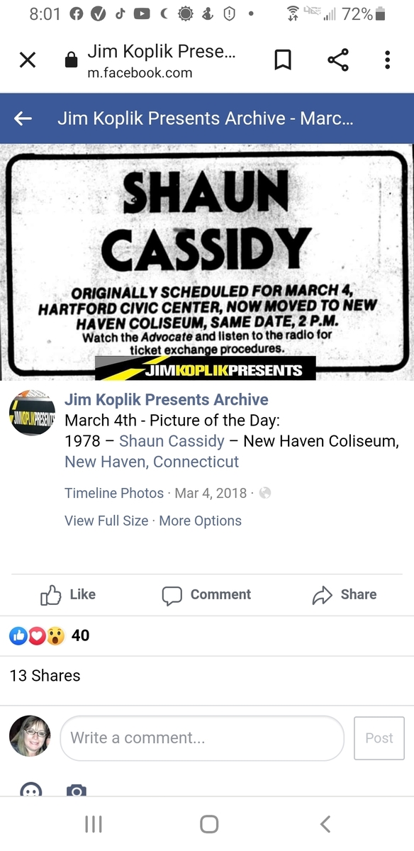 Shaun Cassidy Concert & Tour History (Updated for 2022) Concert Archives