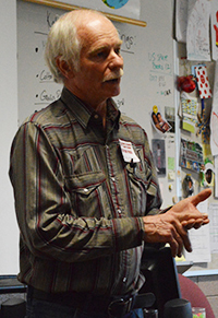 Tom Hoskins gives students a history lesson through the lens of a soldier during the 1960s
