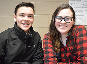 Juniors Brandon Sawade and Carly Hydes are glad to have first-person accounts in their project on the Vietnam War