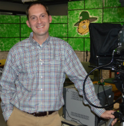 Teacher Jeff Manders in the studio