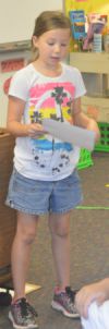 Kylynn Shoemaker makes her pitch to the John Ball Zoo committee for her recently discovered “loju,” a half-jungle cat, half-bird creature