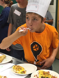 Kaden Woods tastes the results
