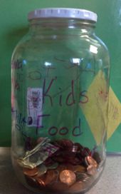 Students raised money for Kids Food Basket by collecting pennies