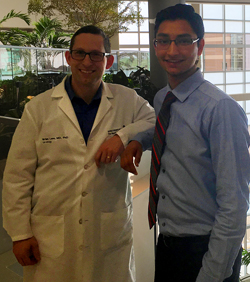 Recent Forest Hills Central graduate Ruchir Gupta conducted research with Dr. Brian Lane, a urologist at Spectrum Health