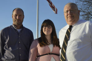 Heading up GRPS energy-saving efforts are (from left) Tim Hopkins, Kristen Trovillion and Kenneth Klomparens