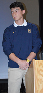 Miguel Nava, 2013 Comstock Park graduate, brought a group of alumni to talk with high school students