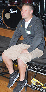 Jake Brown, 2013 Comstock Park High School graduate, shares advice with students about adjusting to college