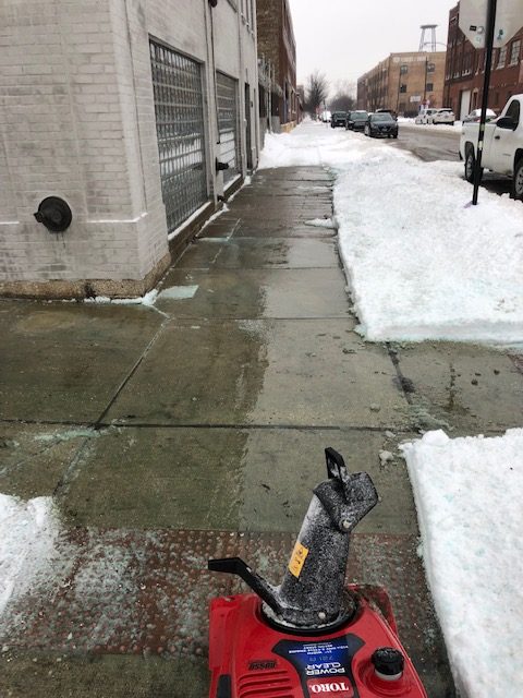 Ice removal from sidewalks in Chicago