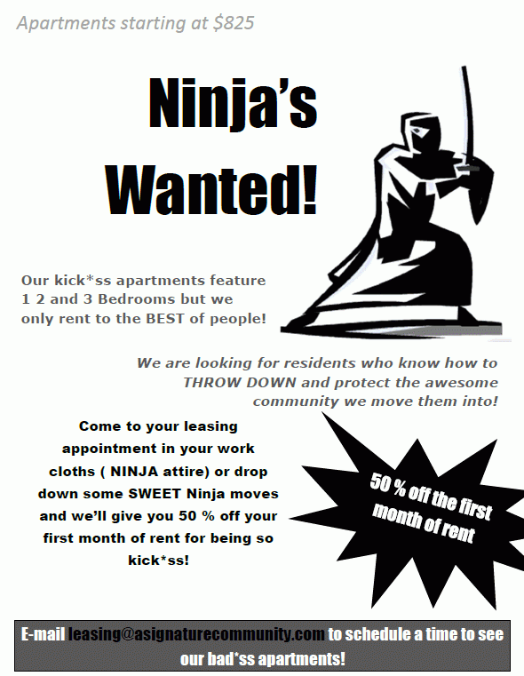 Neighbors Seeking Ninjas