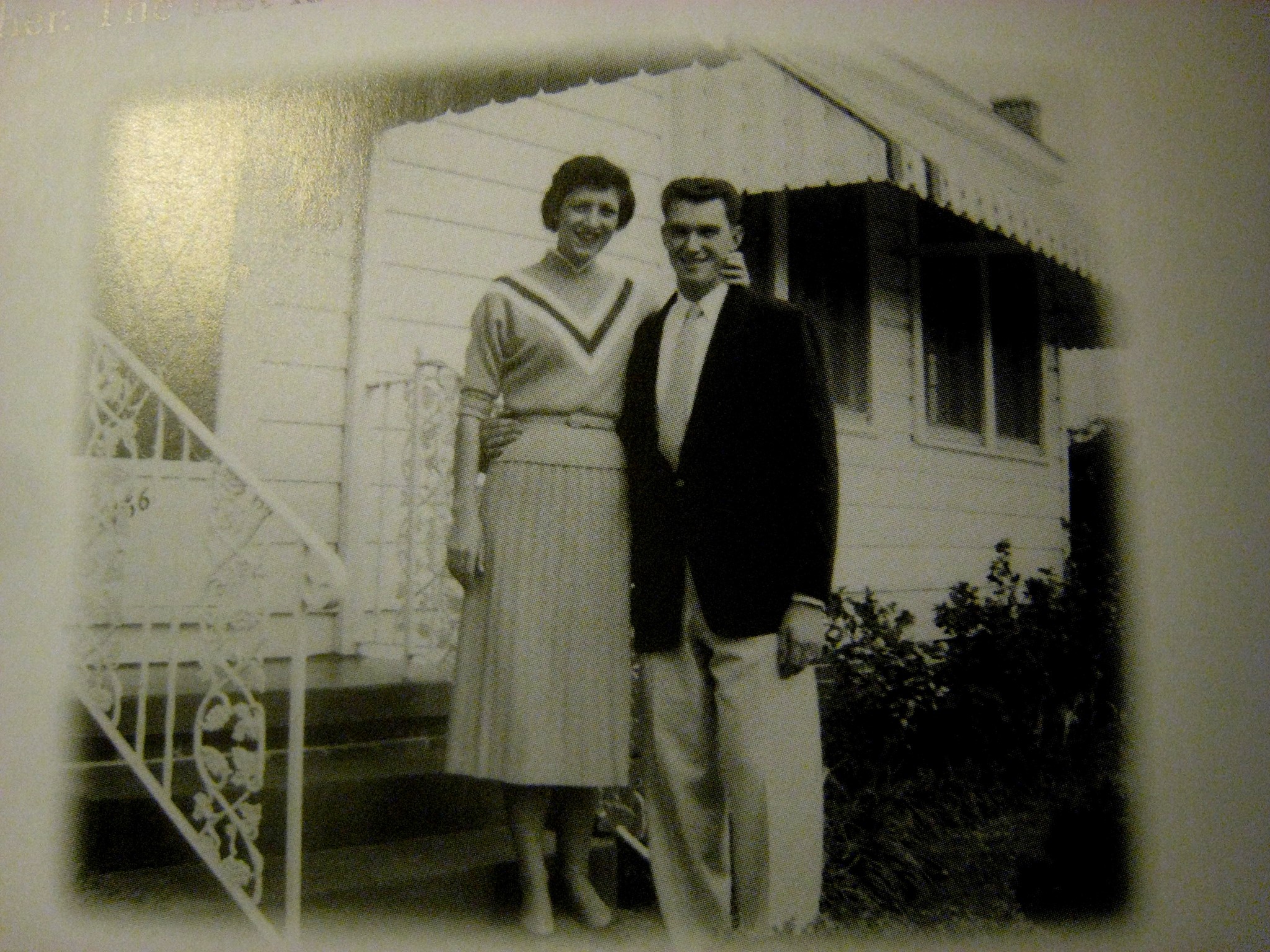 Jim's paintbrushes next to Fran's bed