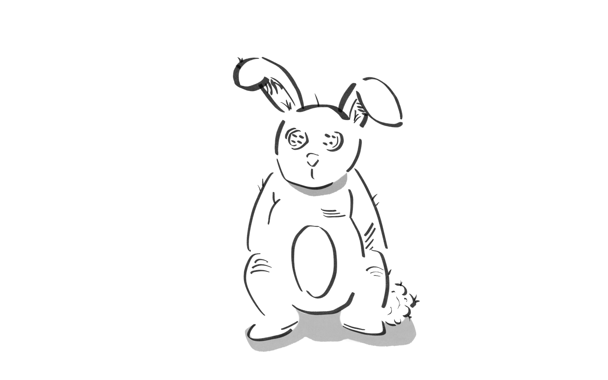 An illustration of a stuffed rabbit