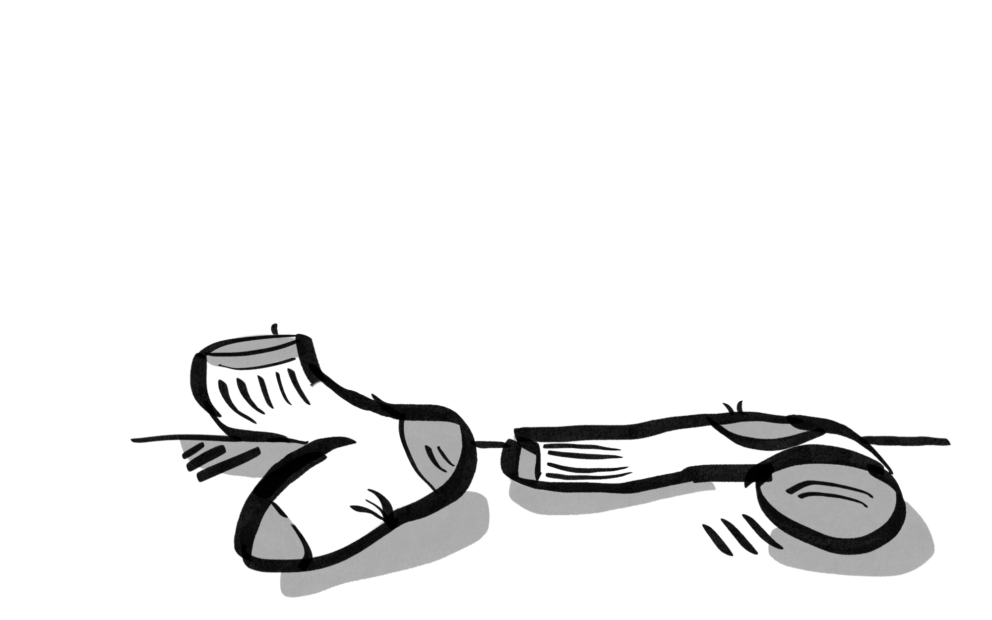 An illustration of a pair of socks.