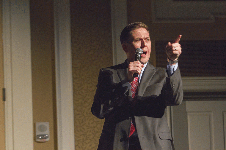 Ryan Lombardi performs at faculty pageant  
