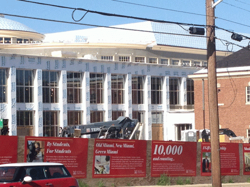 Miami University debt is financing numerous projects including the $50 million Armstrong Student Center (ASC). 