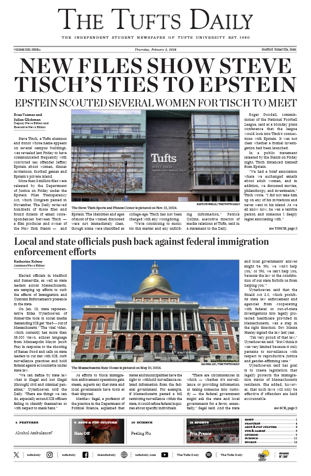 Tufts Daily front page