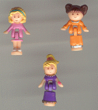A few Polly Pocket dolls from the 1994 sets.