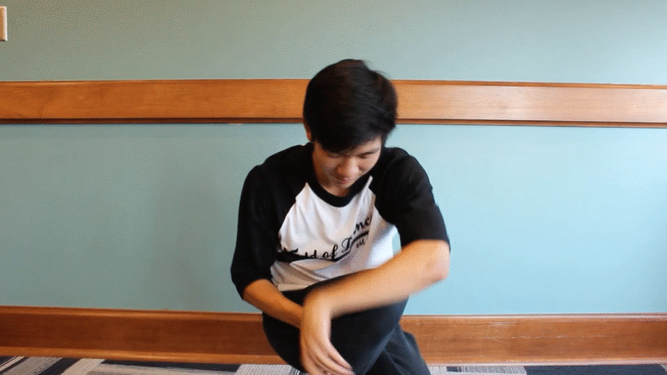 College junior and TNT co-captain Sean Chew demonstrates