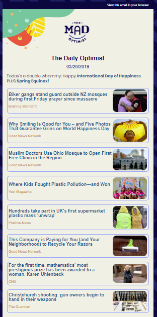 The Daily Optimist Email