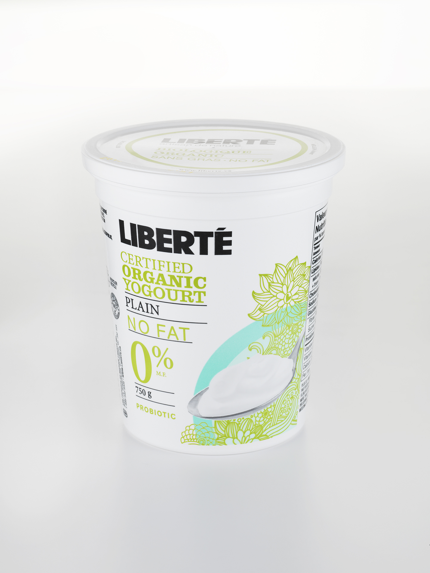 Sobeys Liberté Certified Organic No Fat Yogourt
