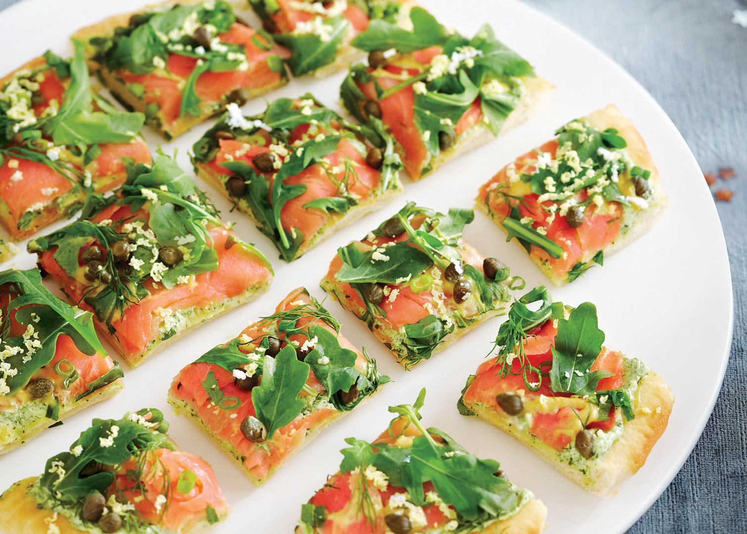 Sobeys Smoked Salmon, Capers & Arugula Flatbread