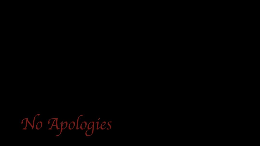 Poster for No Apologies