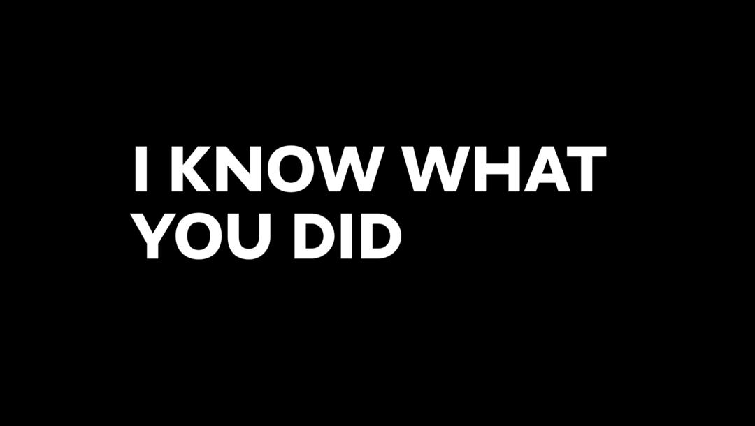 Poster for I KNOW WHAT YOU DID