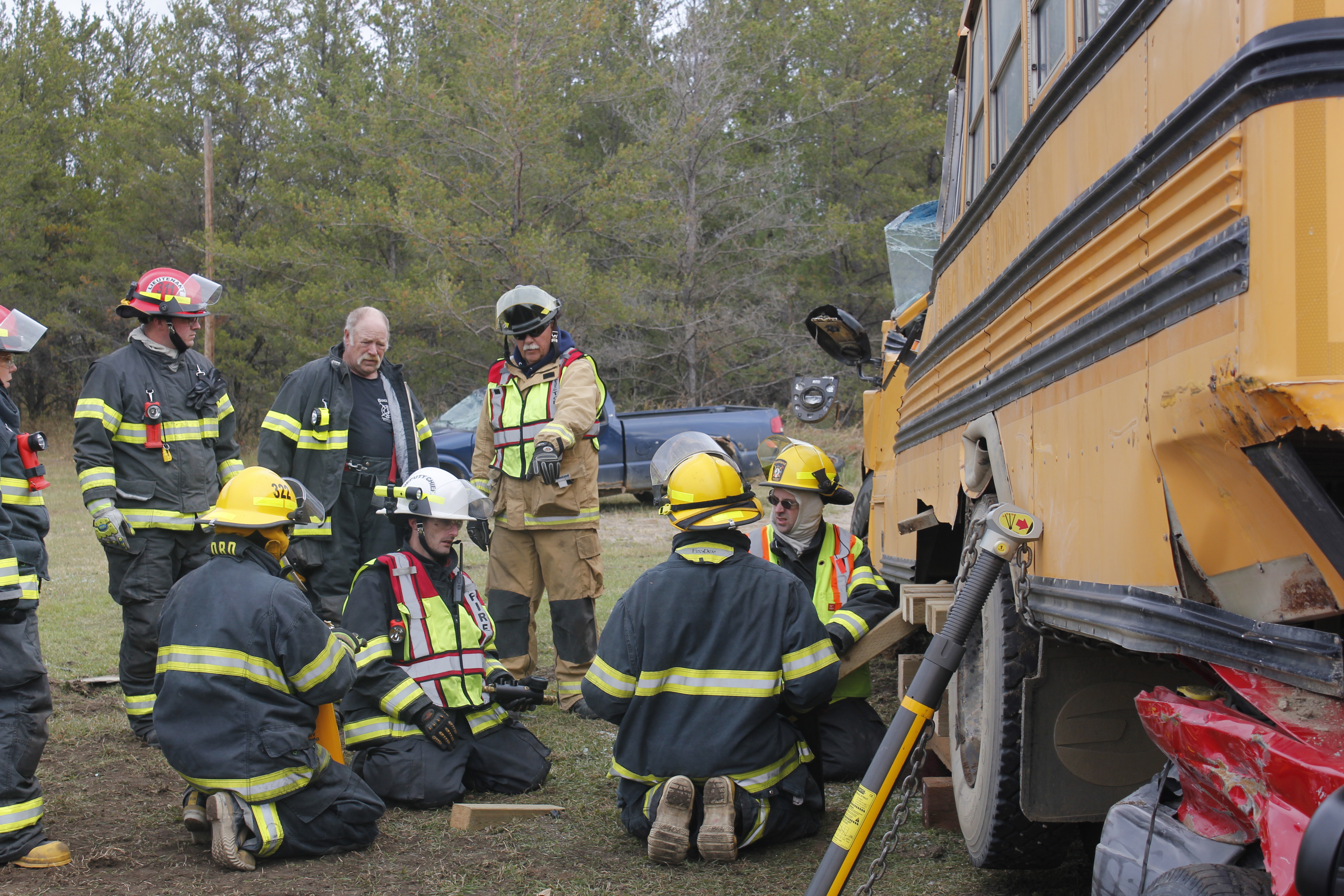 Firefighters undergo heavy motor vehicle training at Buckland Fire Hall