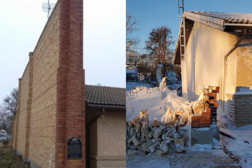 Historic Ogema fire wall destroyed by strong winds northeastNOW