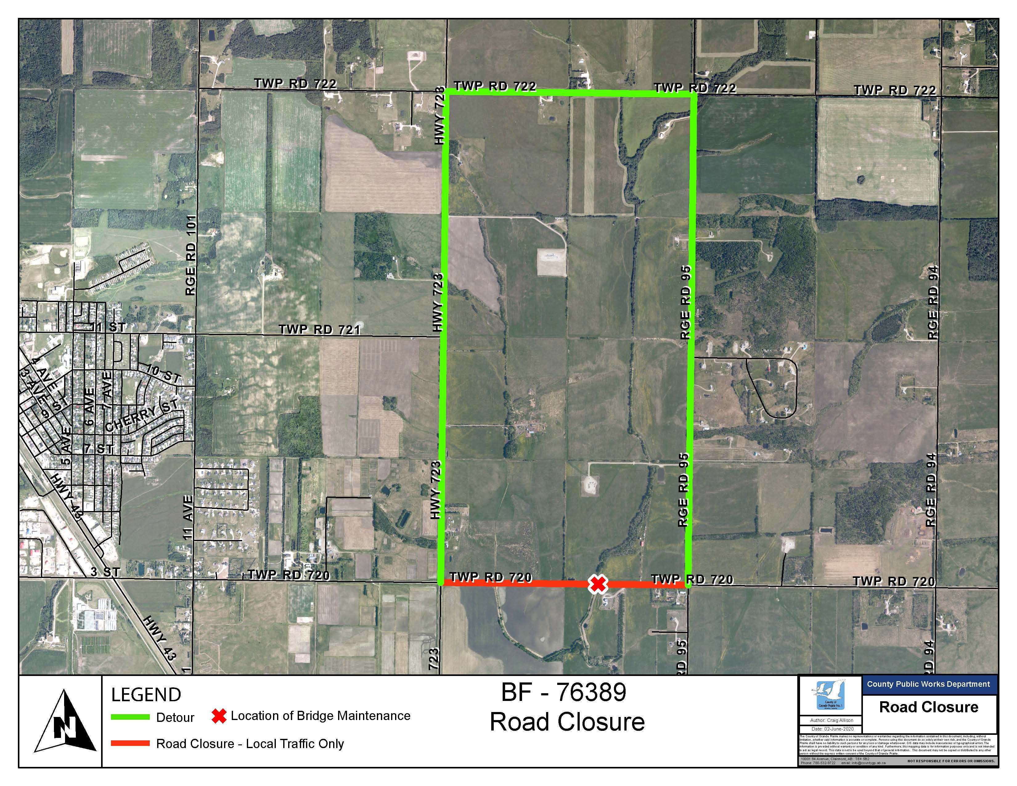 Road closures for bridge repairs coming next week in the County of