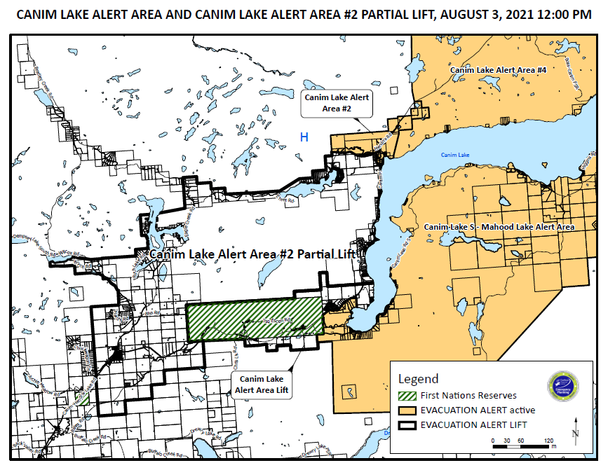 Evacuation alert partially lifted near Canim Lake wildfire CFJC Today