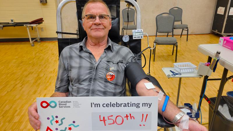 ‘Give before the need arises:’ Nanaimo man’s milestone blood donation dedicated to late friend
