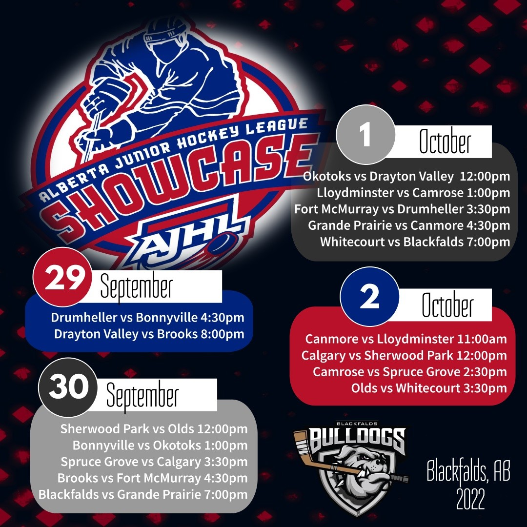 Blackfalds Bulldogs set to host 2022 AJHL Showcase at Eagle Builders