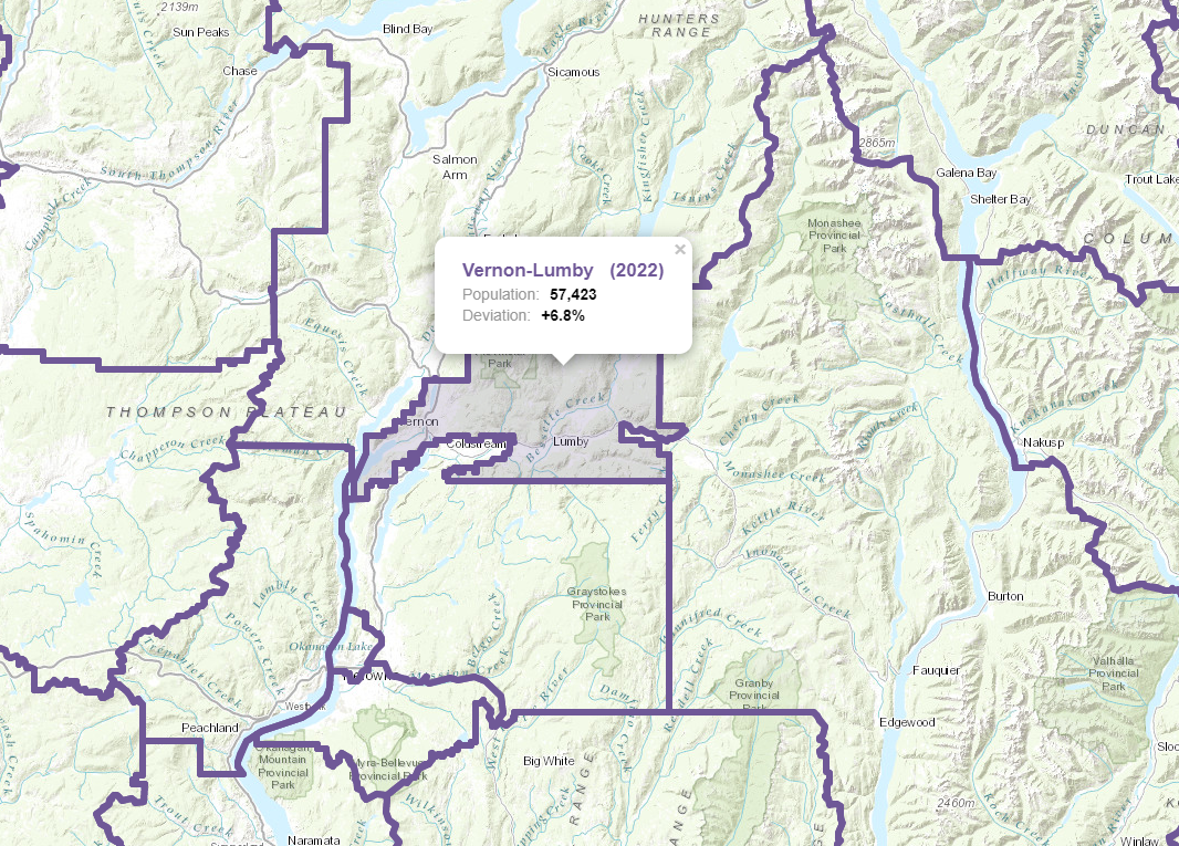 Vernon, Coldstream to be separated in electoral boundary changes