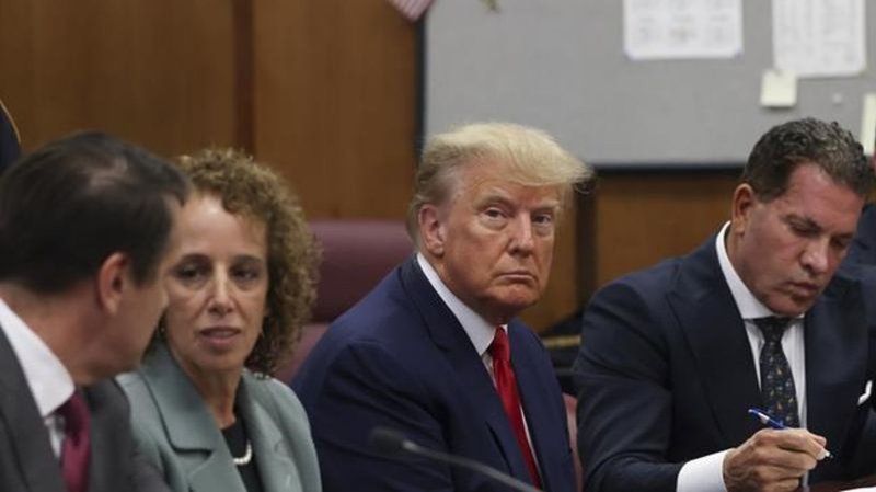 Trump makes history pleading not guilty to 34 counts of falsifying business records