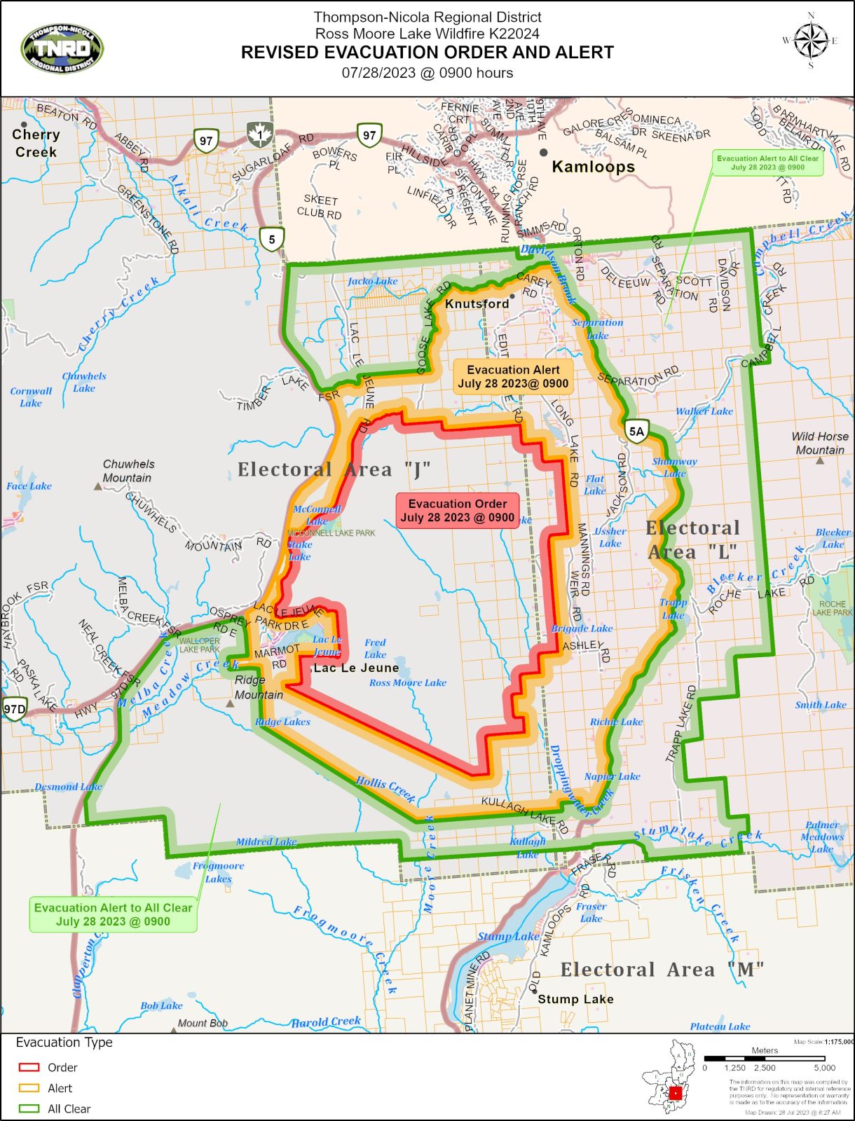 City of Kamloops rescinds evacuation alert; hundreds of TNRD residents