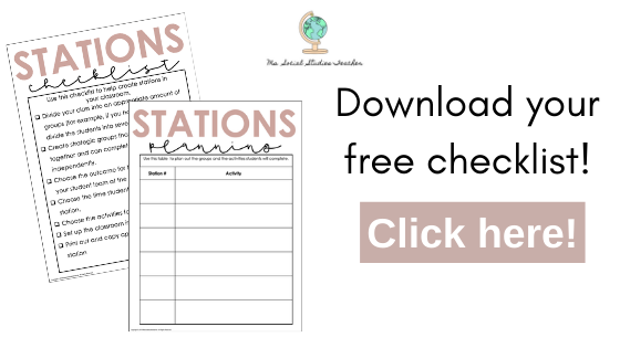 primary sources stations checklist download