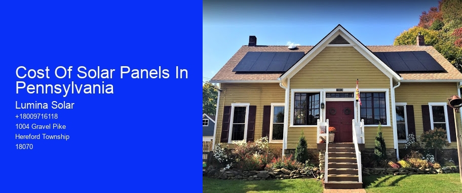Cost Of Solar Panels In Pennsylvania