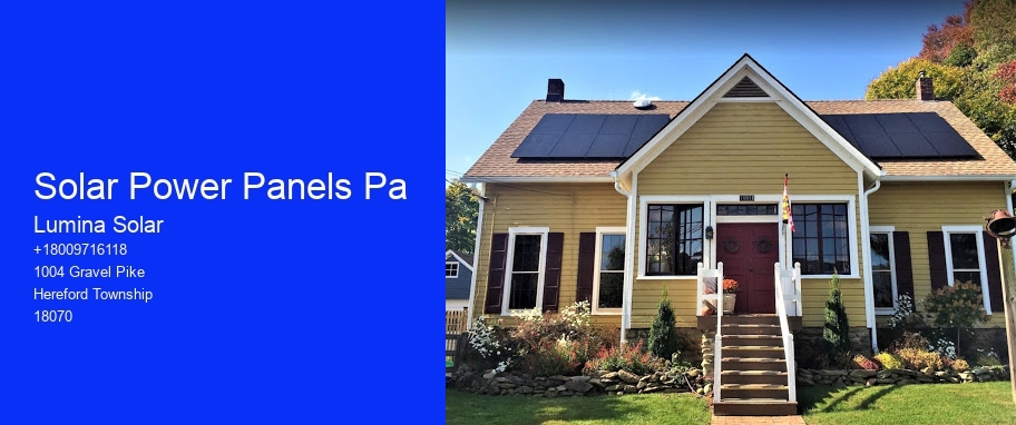 Solar Power Panels Pa