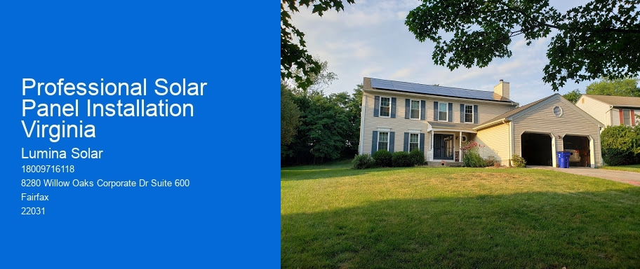 Professional Solar Panel Installation Virginia