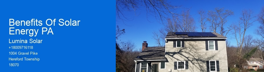 Benefits Of Solar Energy PA
