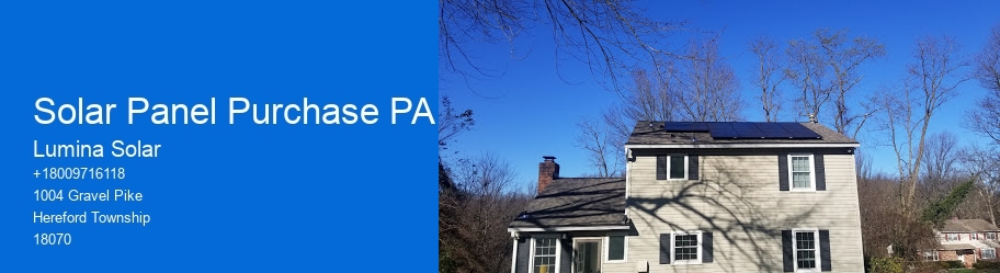 Solar Panel Purchase PA
