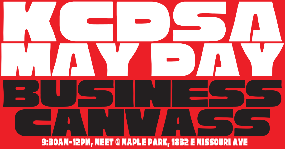 <p class="">KC ICE FREE Business Canvass, 9:30am-12pm, Maple Park (1832 E Missouri Ave, Kansas City, MO 64124)</p>