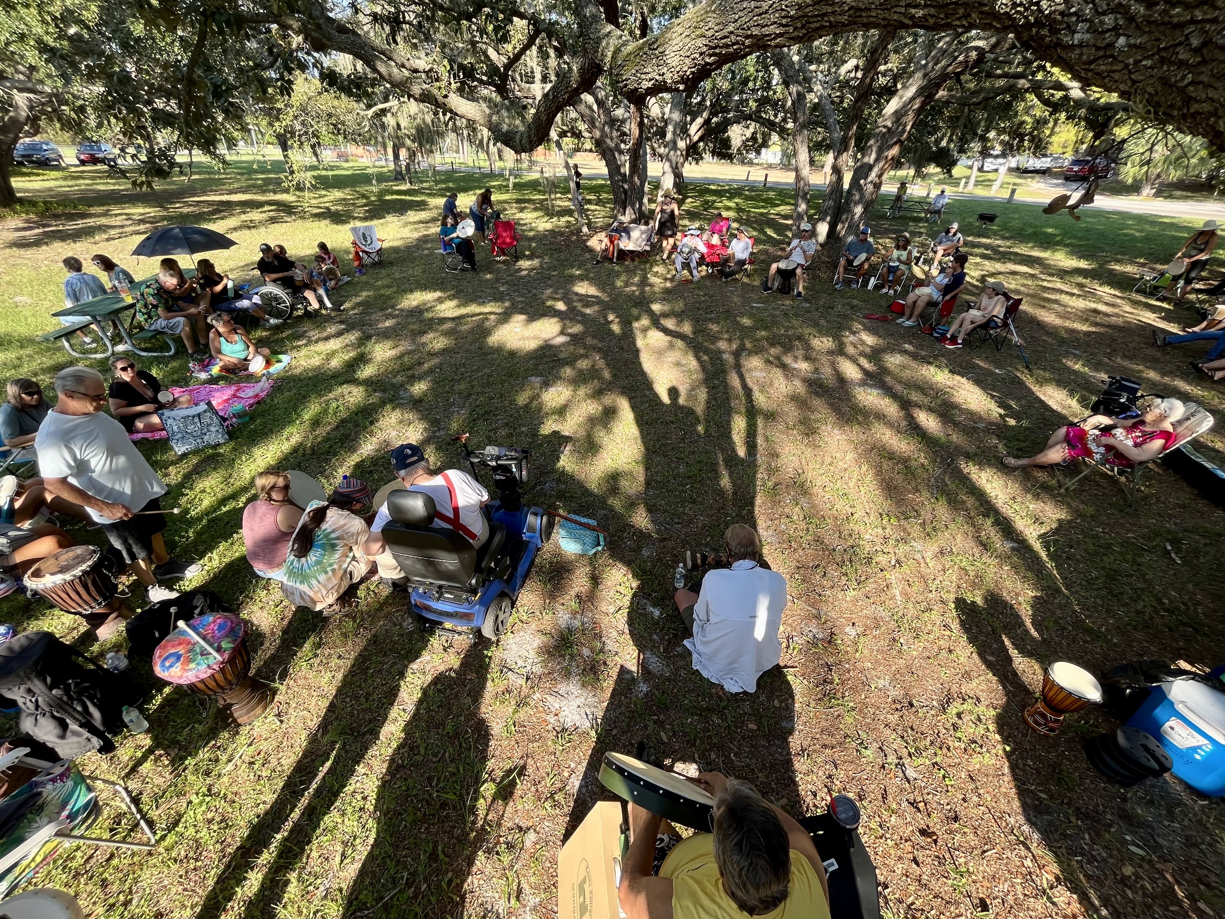 2023 Drum Circle at Anclote Park with Pasco Sierra Club and DECF members
