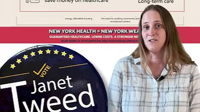 <p class=""><span style="color: rgb(15, 15, 15)">Janet Tweed for NYS Assembly —&nbsp;NY Health Act —&nbsp;part one</span></p>