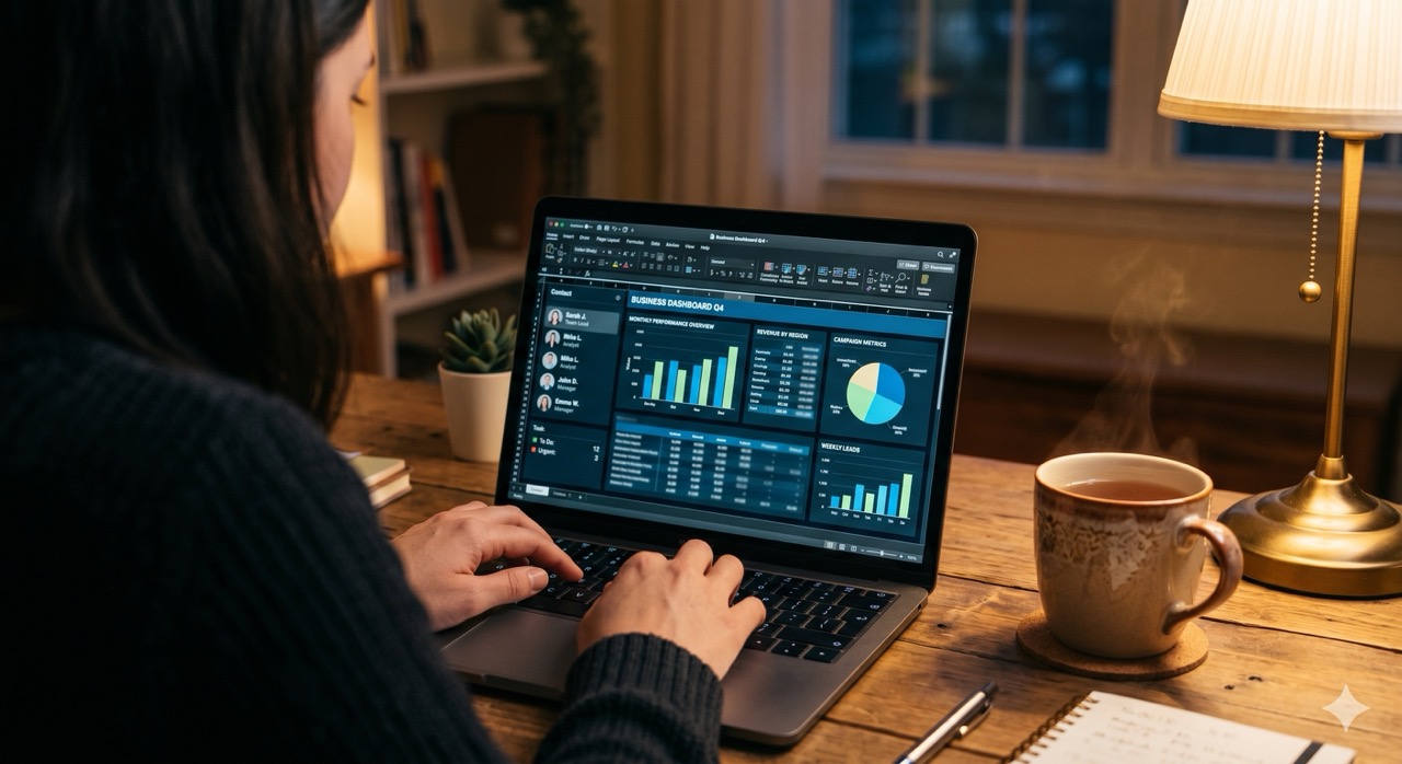 volunteer data tracking on laptop