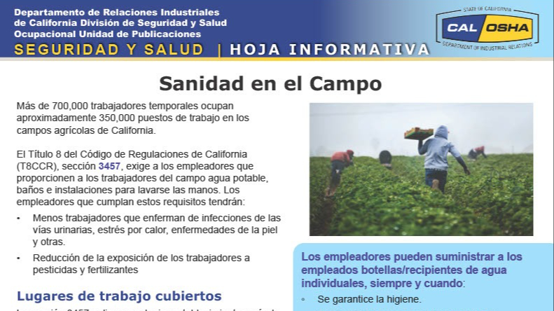 <p class="">Field Sanitation- Spanish</p>