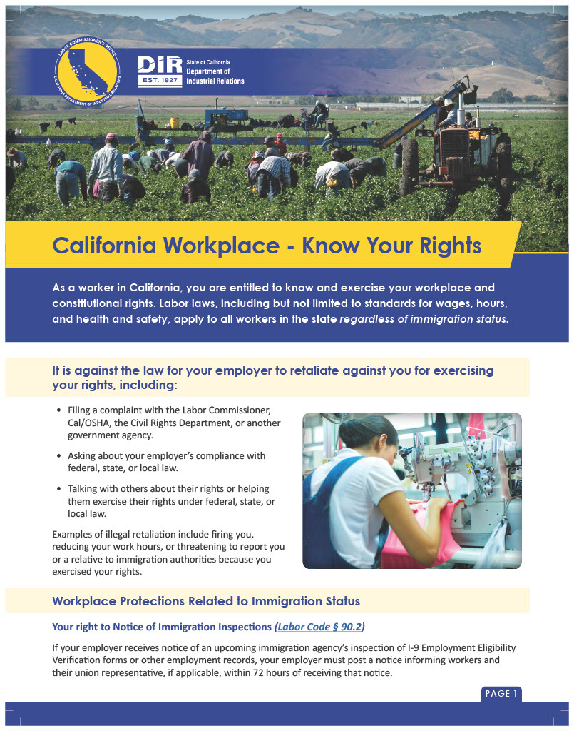 <p class="">Know Your Rights in the Workplace- English</p>